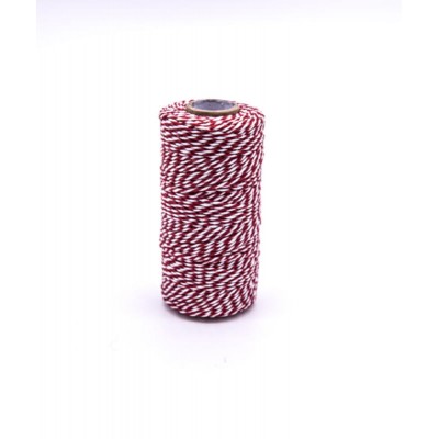 Κορδόνι Βαμβακερό 2mm Κόκκινο Λευκό_221188-01
